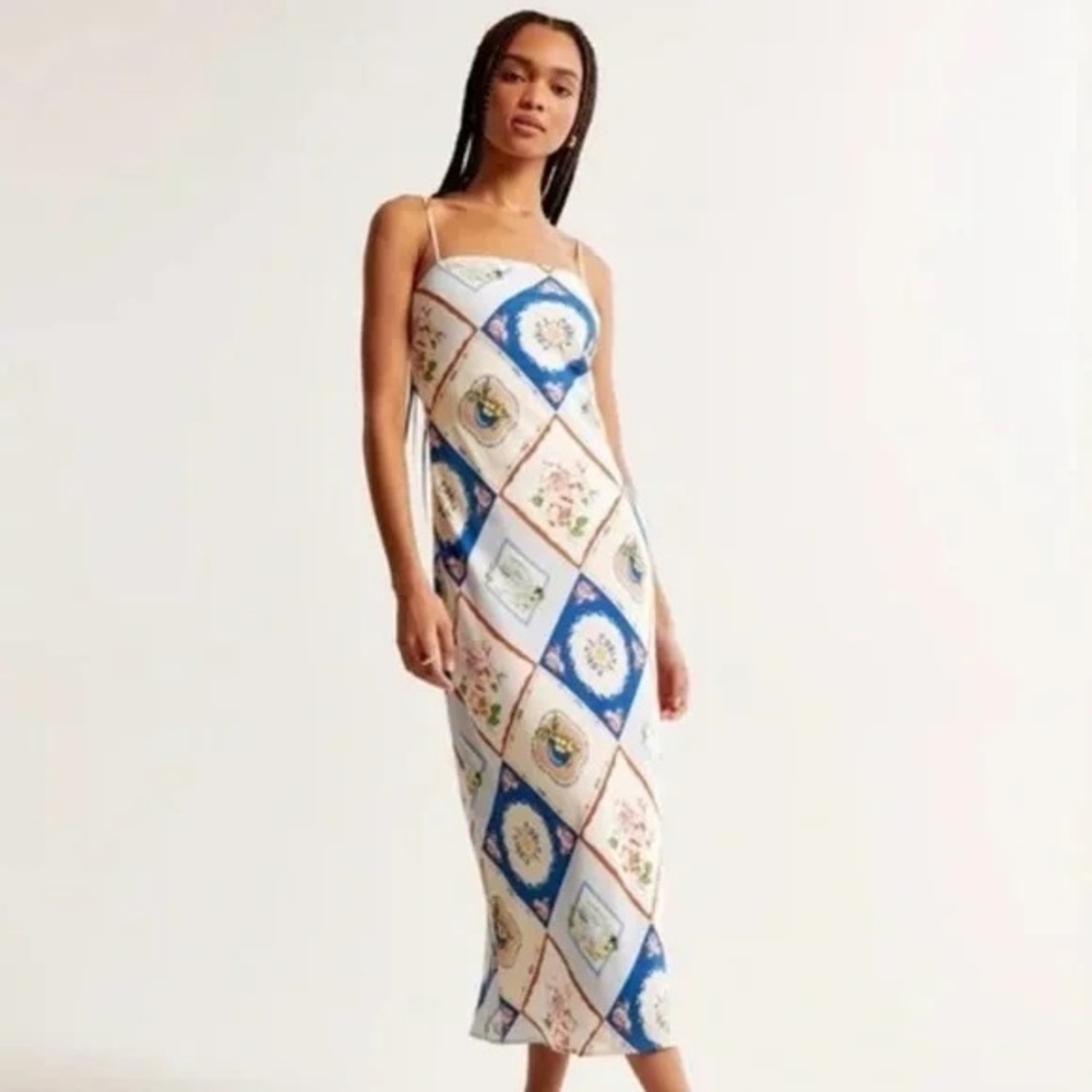 Abercrombie print slip dress